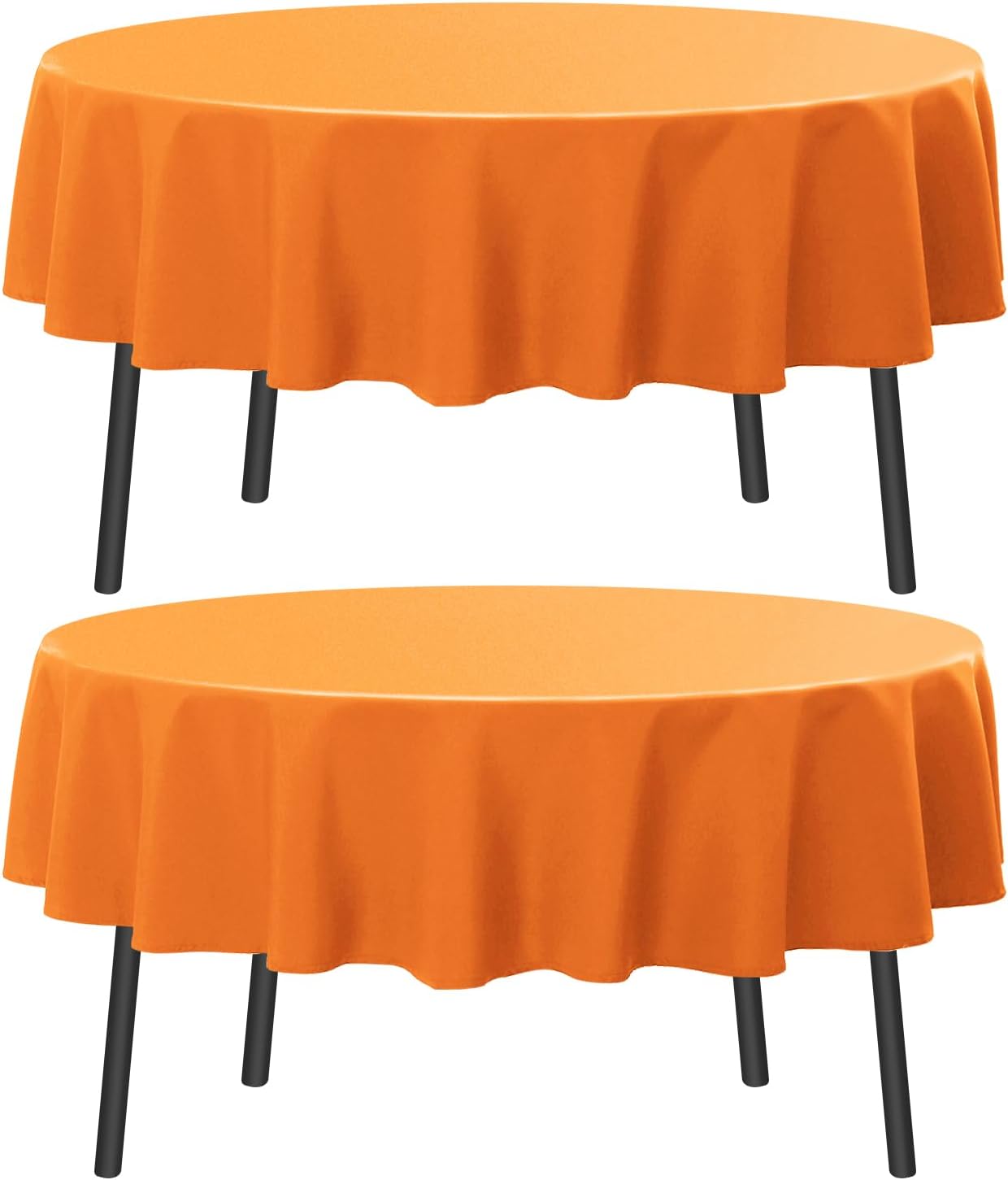 Romanstile Halloween Round Tablecloth, Special 2 Pack 60 Inch Table Cover, Innov...