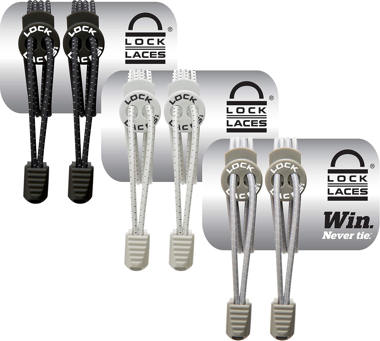 Lock Laces, Special Elastic No Tie Shoe Laces, Innovative Shoe Ties for Ease, El...