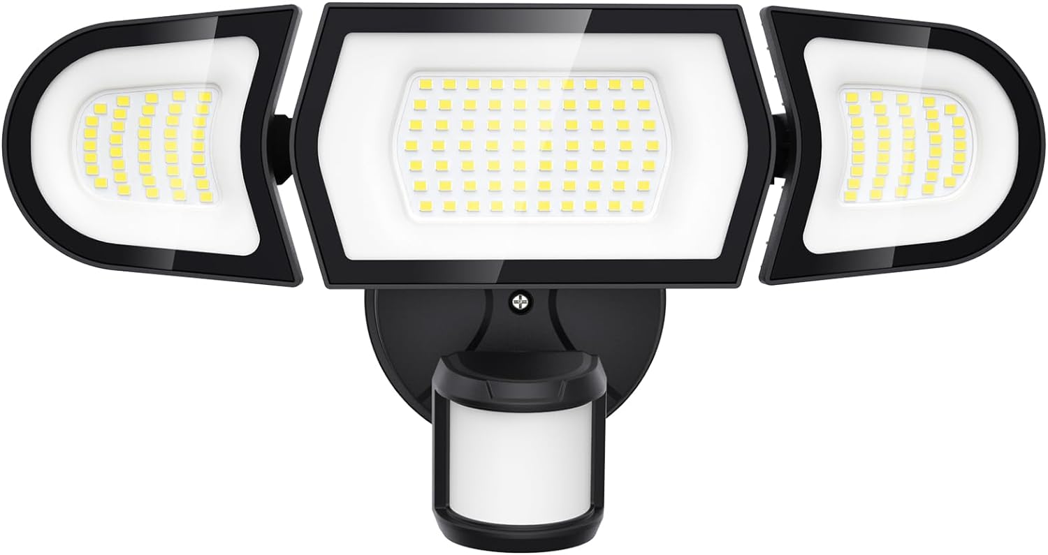 Olafus 100W LED Security Light Motion Sensor Outdoor Light, Motion Flood Light D...