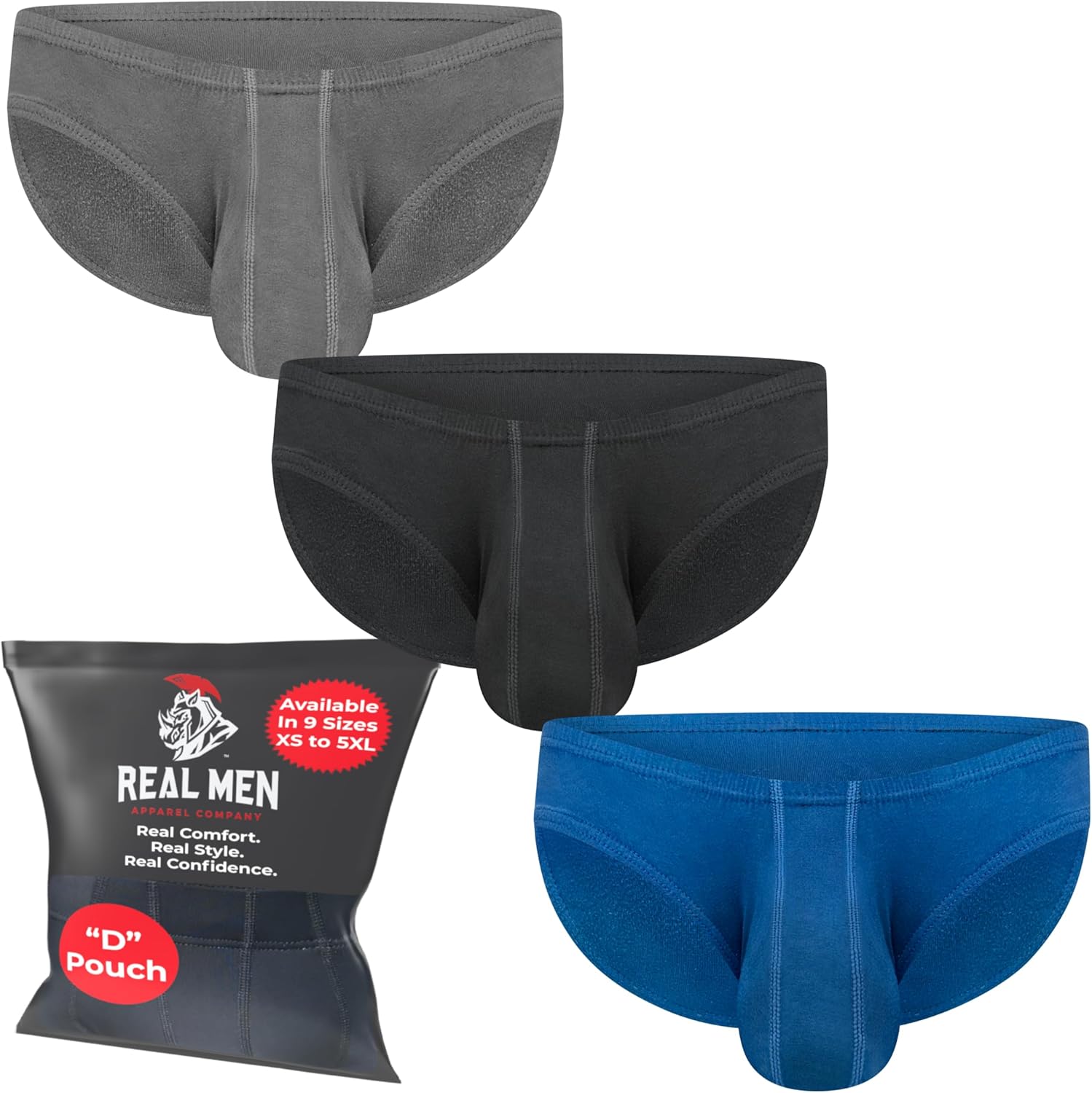 Real Men Ares-Accent Low-Rise Pouch Bikini Brief, Special Men’s Brief Available...
