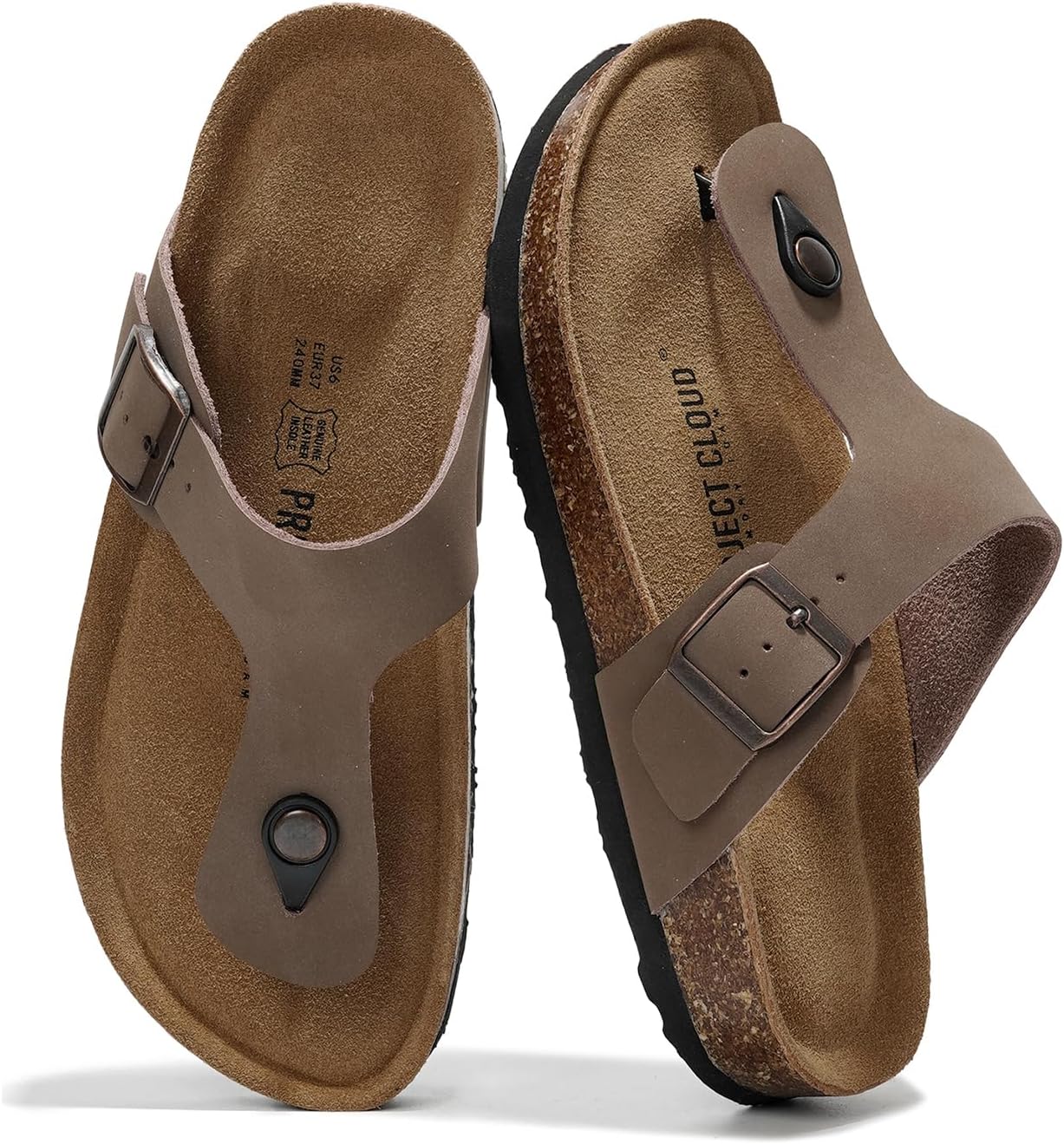 Leather Thong Sandals, Unique Project Cloud Beach Essentials, Innovative 100% Ge...