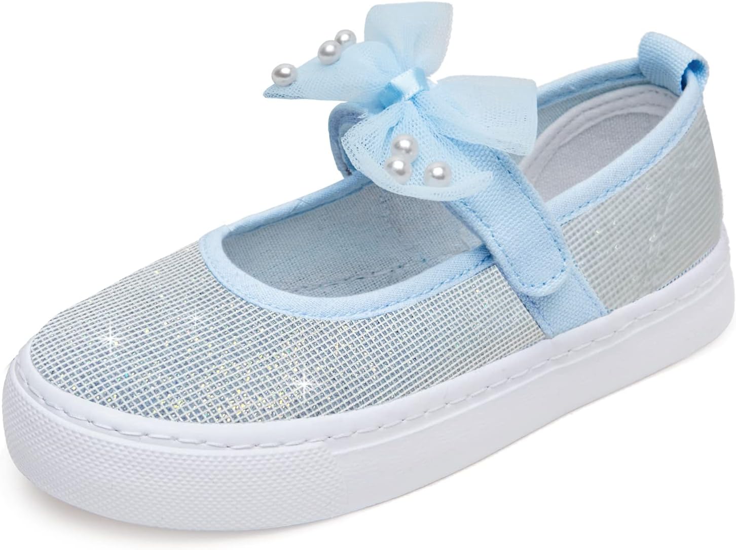 Toandon Toddler Girls Sparkle Glitter Flats, Special Sneakers for Age 3-10, Affo...