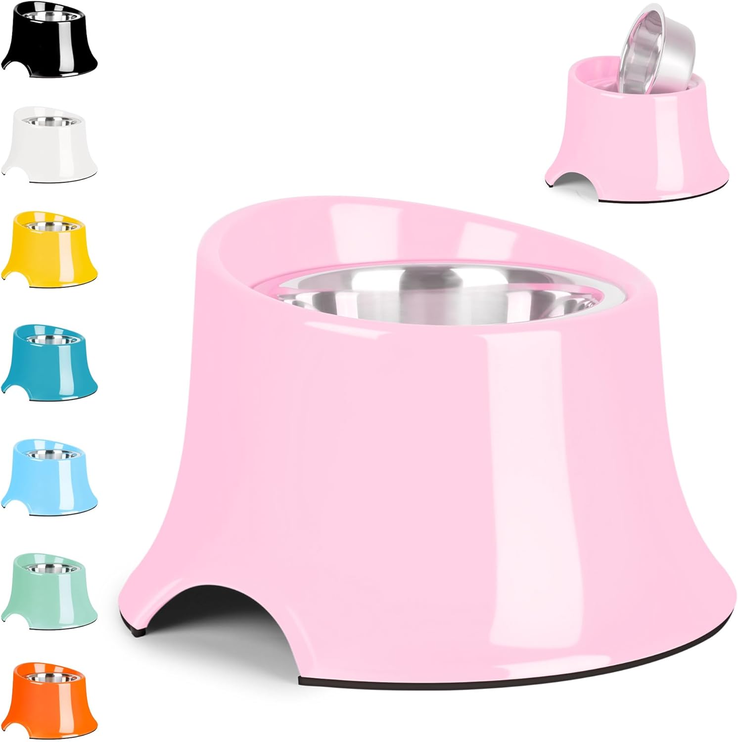 Elevated Dog Bowls, [Prevention of Vertebrae Disease] Non-Slip Dog Bowl with Sta...