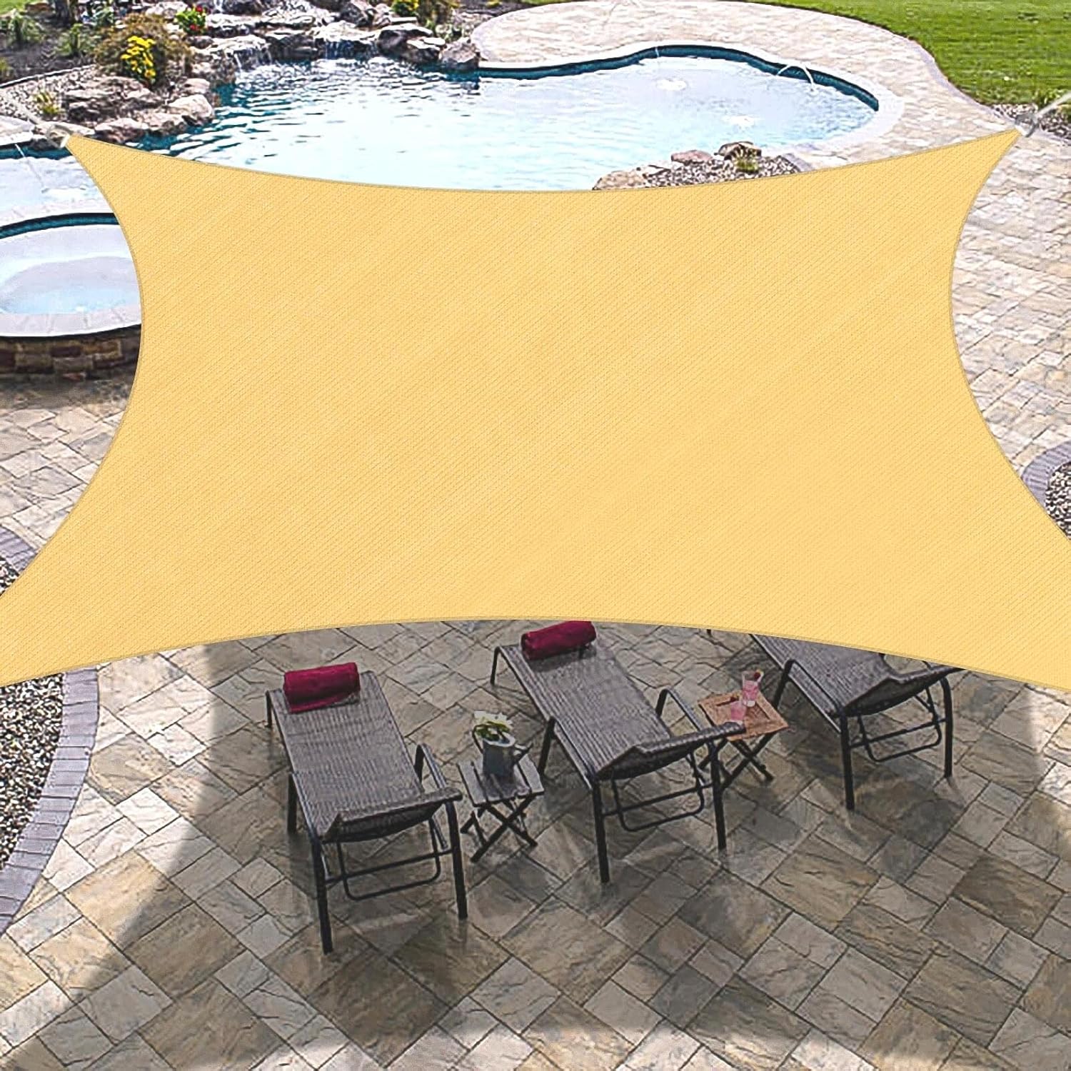 OutdoorLines Rectangle Sun Shade Sails, Special Sun UV Blocking Outdoor Canopy,...