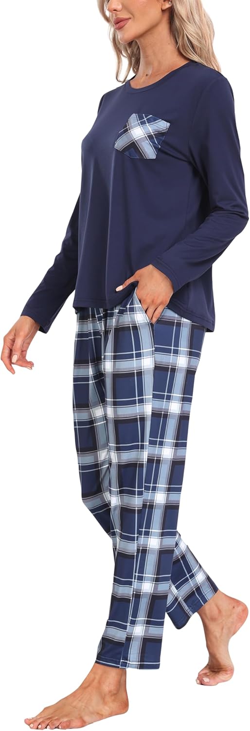 MoFiz Pajama Sets for Men & Women Long Sleeve 2 Piece Sleepwear Loungewear Sets...