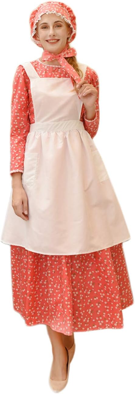 ROLECOS Pioneer Costume Dress, Special Womens American Historical Clothing, Inno...