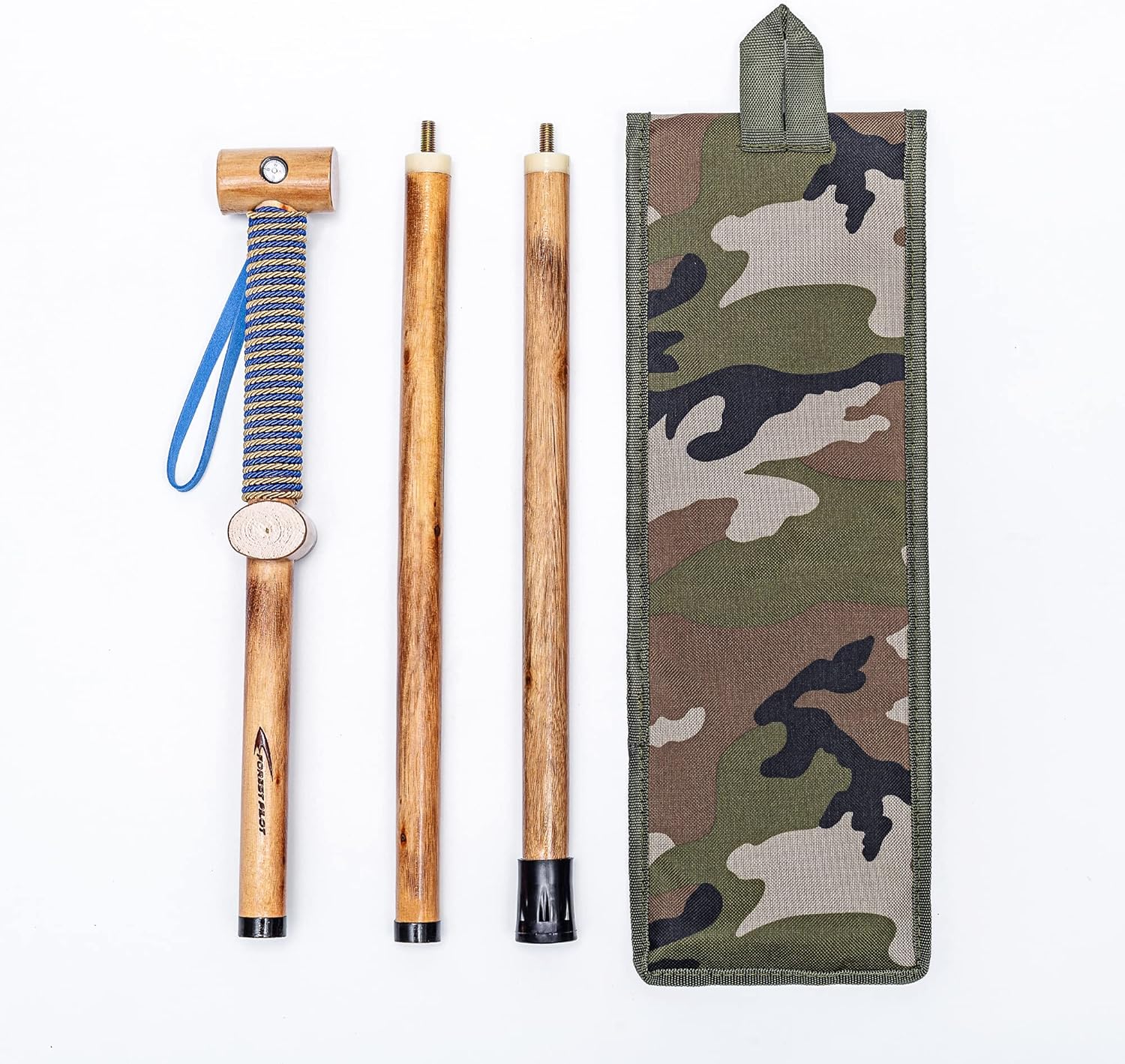 3pc Detachable Hardwood Walking Stick, Special Hiking Stick with Compass, Innova...