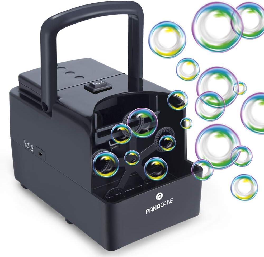 PANACARE Portable Bubble Machine, Special Automatic Bubble Maker Blower Machine...