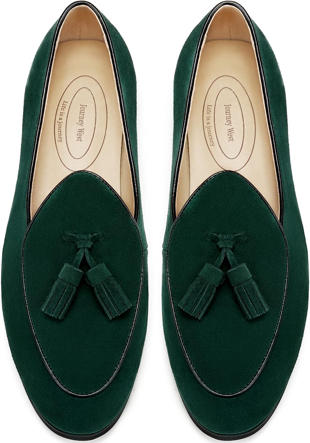 Journey West Men’s Vintage Loafers, Special Slip-on Penny Loafer, Unique Casual...