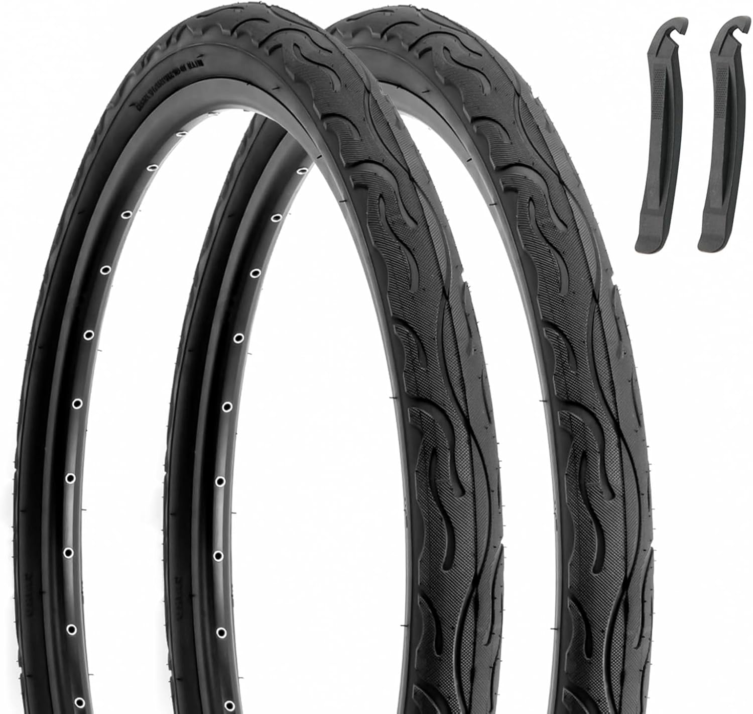 Hycline 26 Inch Bike Tires: 26x2.125 inch (57-559mm) Folding Replacement Punctur...