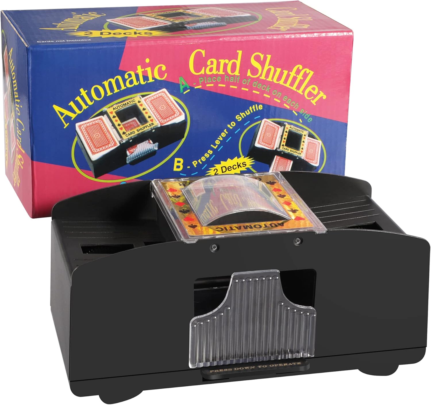 Automatic Card Shuffler 2 Deck, Battery-Operated Playing Card Shuffler for Home...