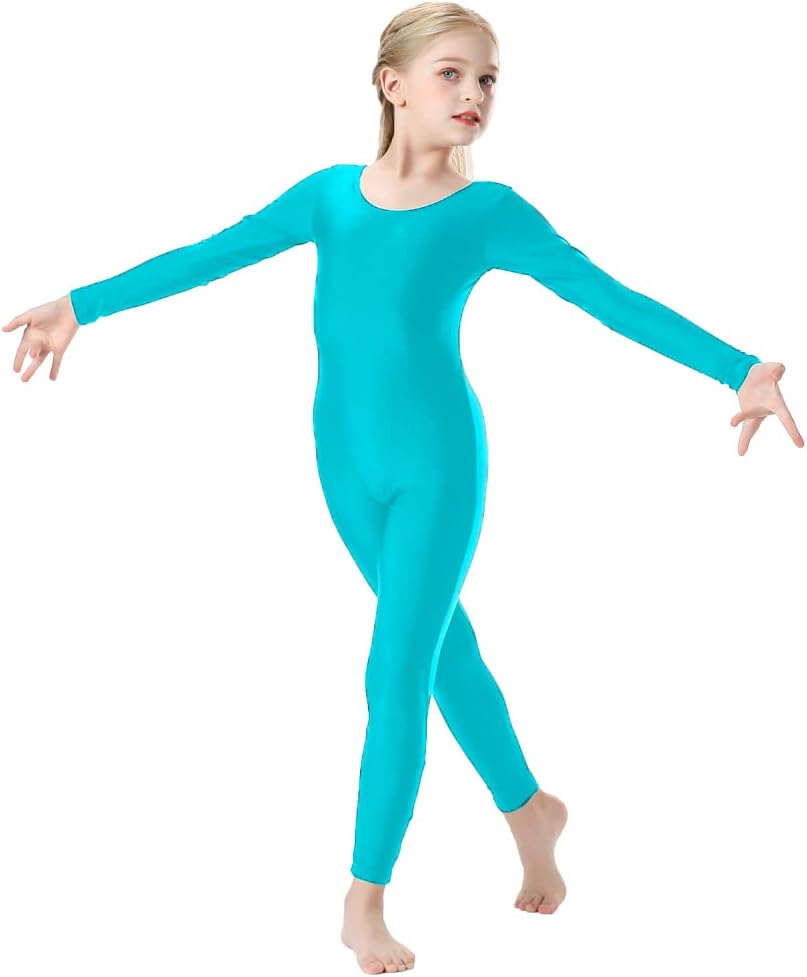 Girls Kids Long Sleeve Bodysuits, Special Dance Unitard for Kids, Innovative Sky...