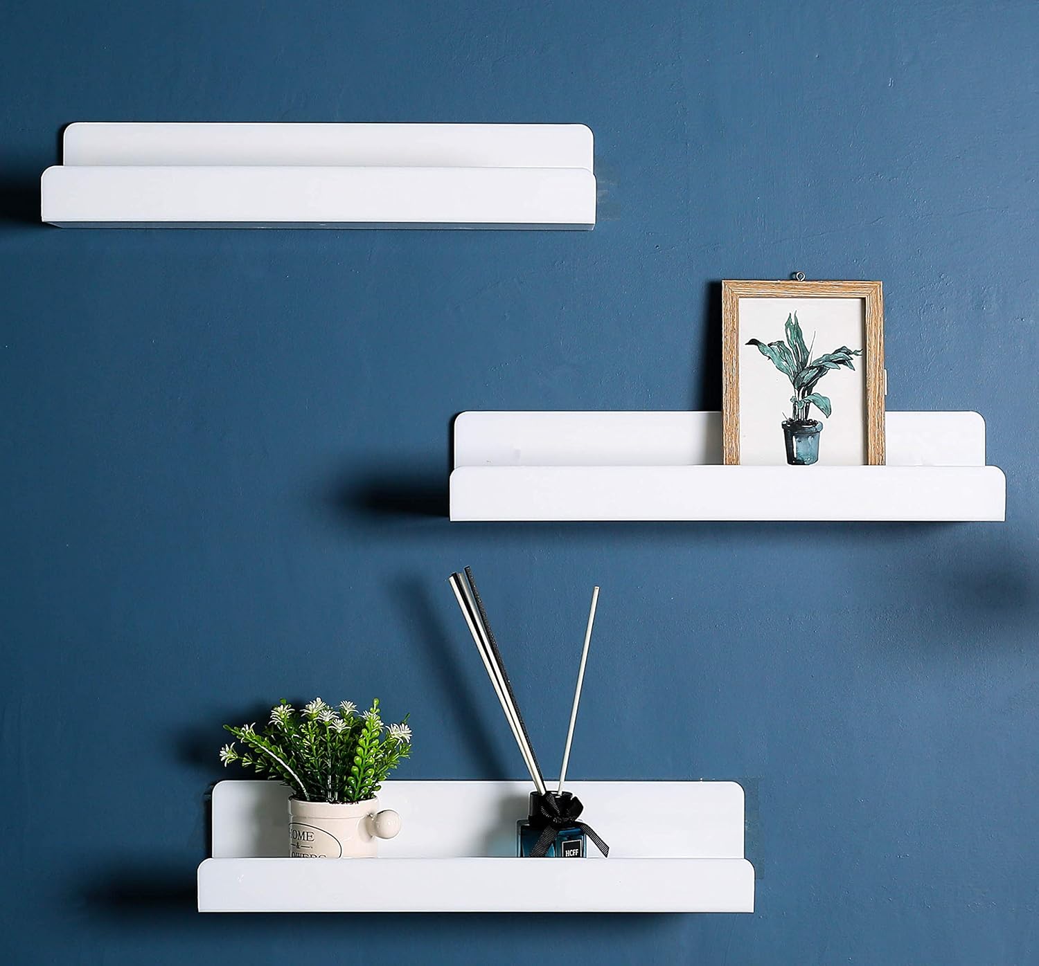 IEEK 15 Inch Floating Wall Shelf, Special Modern Picture Display Ledge, Innovati...
