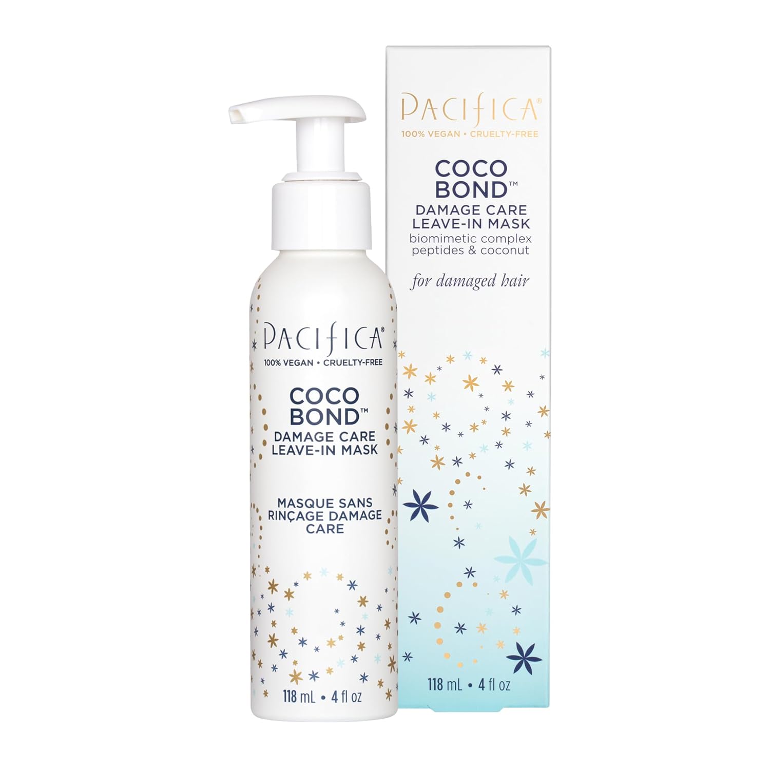 PACIFICA Beauty, Coco Bond Damage Care Leave-In Repair Mask Treatment, Dry & Dam...