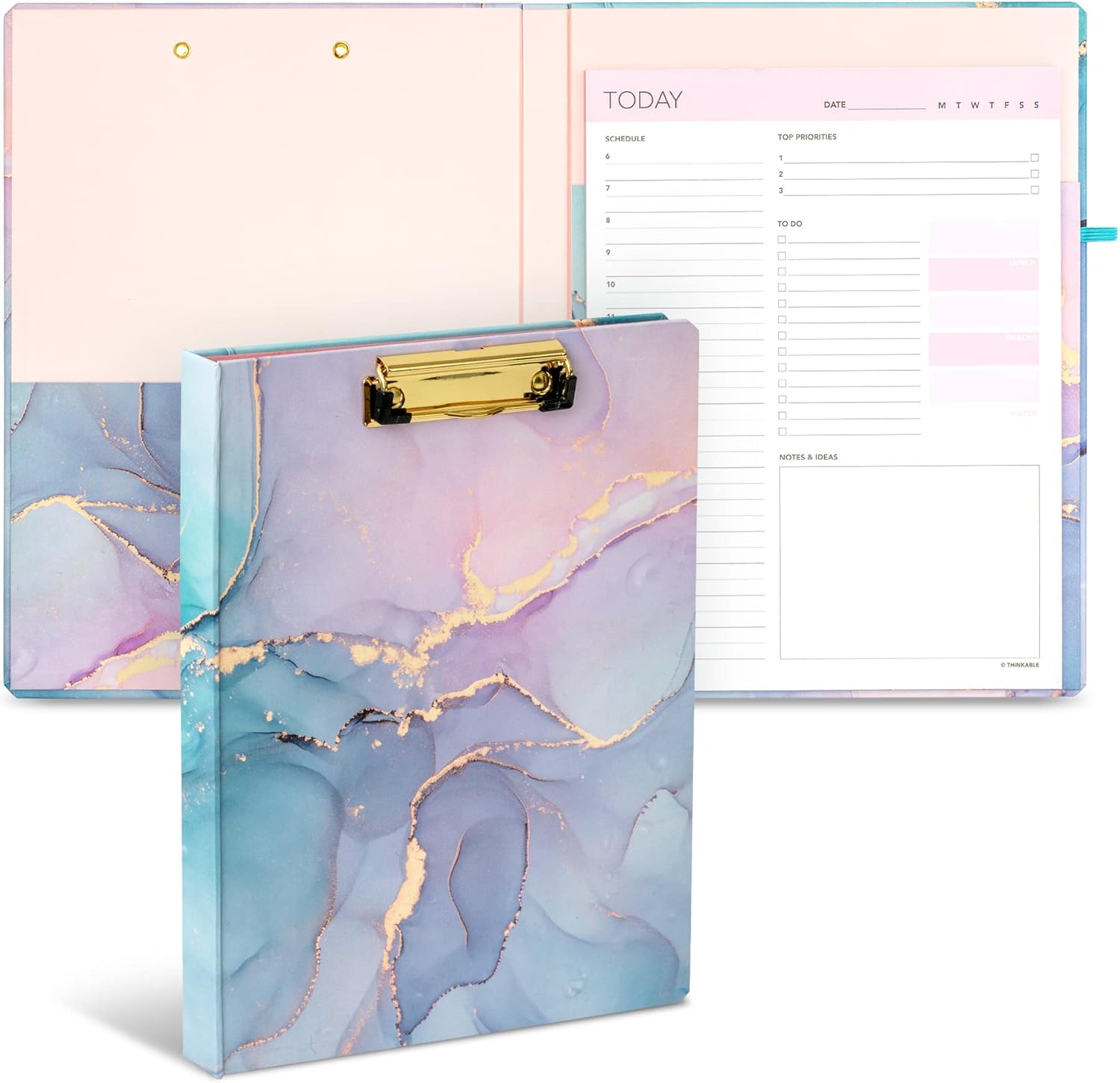 Blue Clipboard Folio, Special Daily Planner To Do List Notepad, Cute Clipboard F...