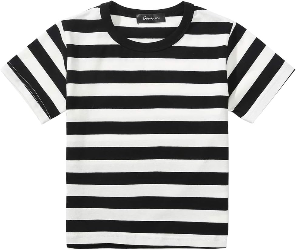 GRANDWISH Boys Girls Striped T-Shirt, Special Crewneck Tee, Innovative Long Slee...