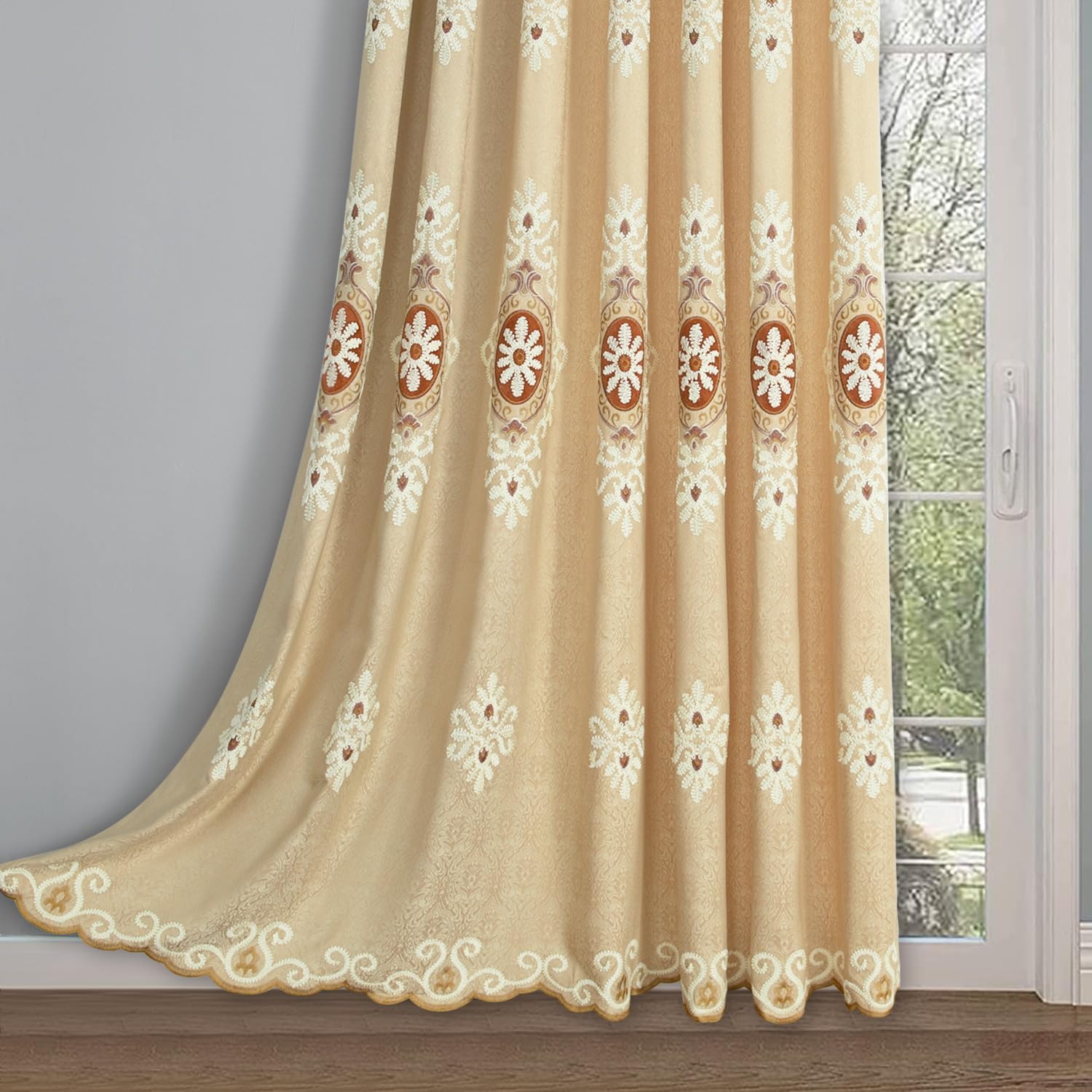 Special VOGOL European Style Drapes, Unique Curtains for Living Room, High-Quali...