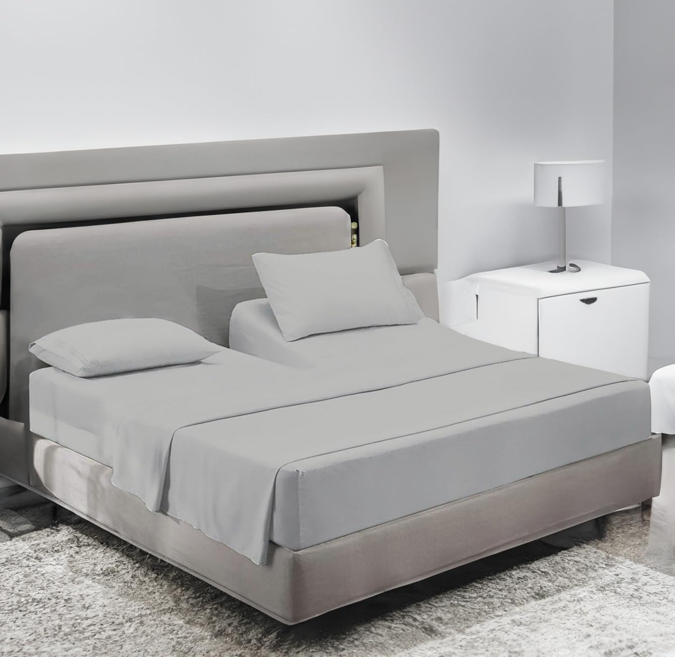 Split King Sheets Sets for Adjustable Beds, Special Split King Sheet Sets Fit up...