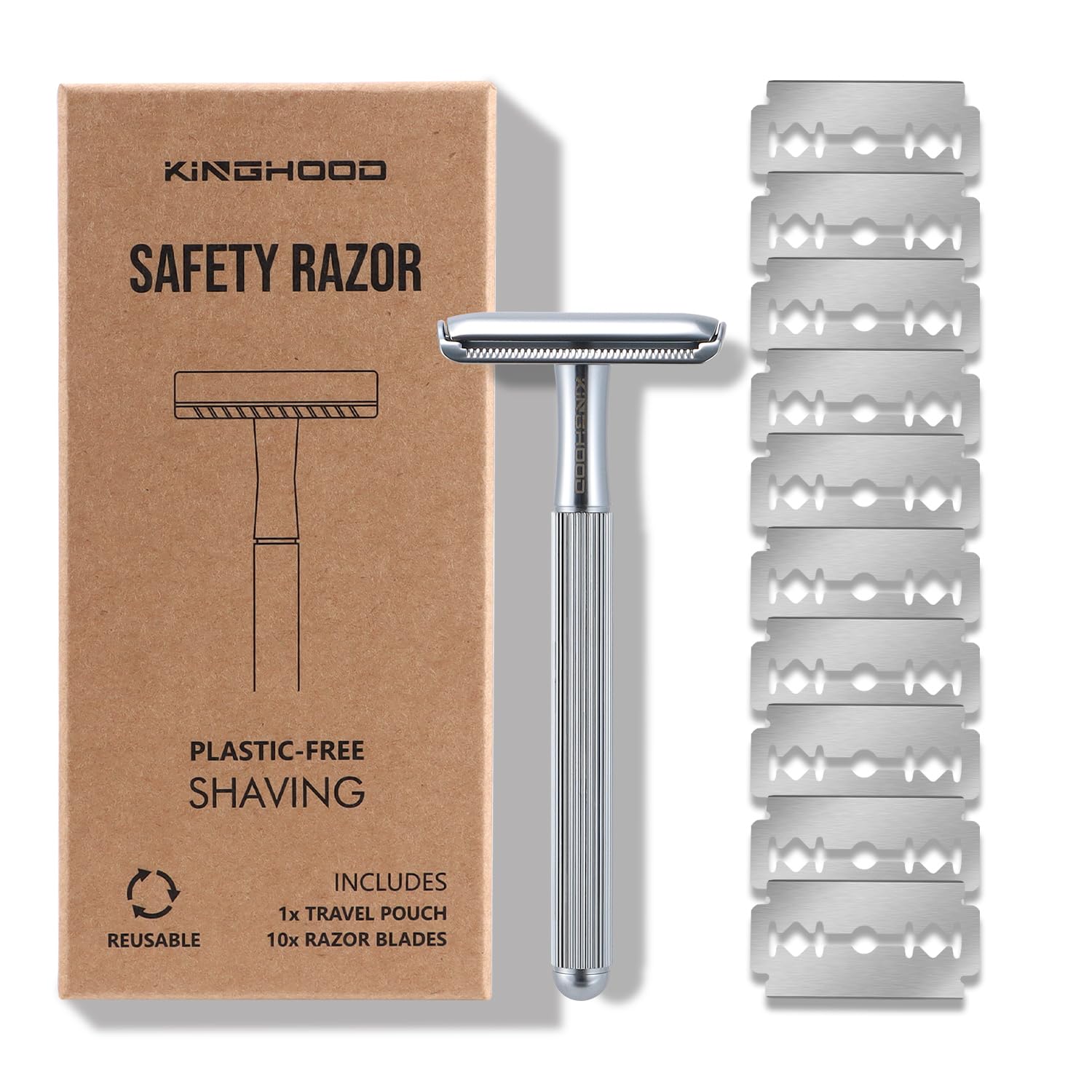 Copper Double Edge Safety Razor, Special Razor with Long Handle, Innovative Safe...