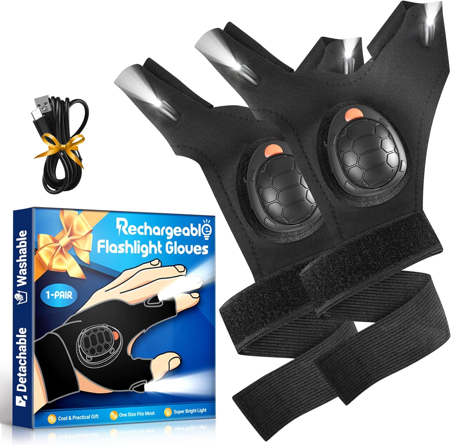 LED Flashlight Gloves, Special Finger Light Ideas, Innovative Rechargeable Gifts...