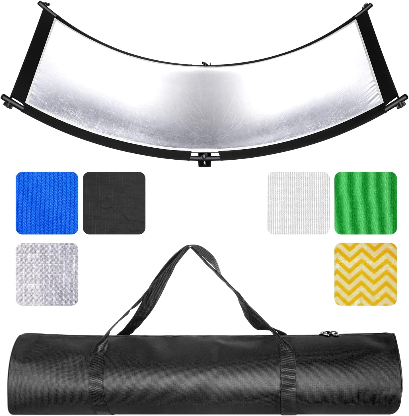 Neewer Clamshell Light Reflector Diffuser, 66”×24” Photography Curved Lighting R...