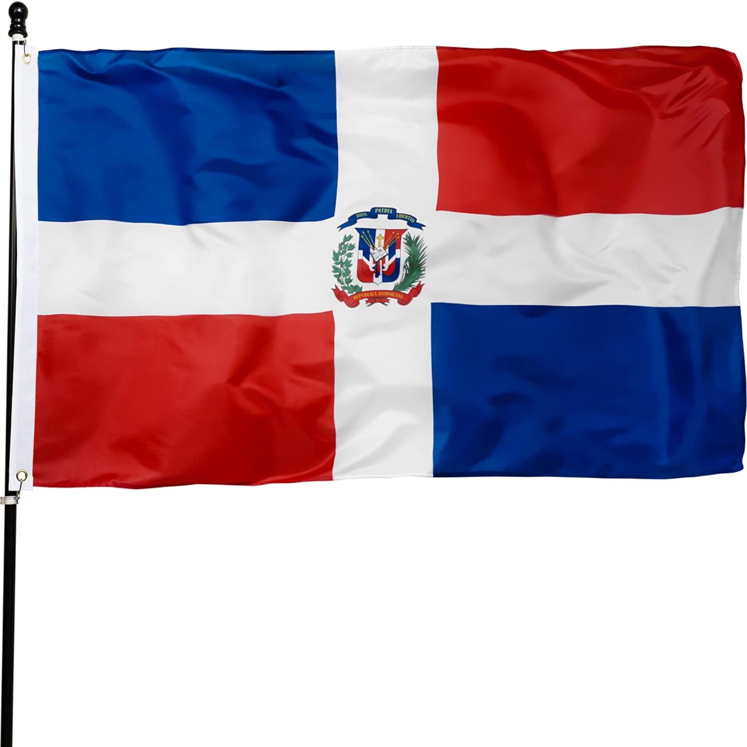 DANF Dominican Flag, Special Flag 3x5 Foot Bandera Polyester, Unique National Fl...