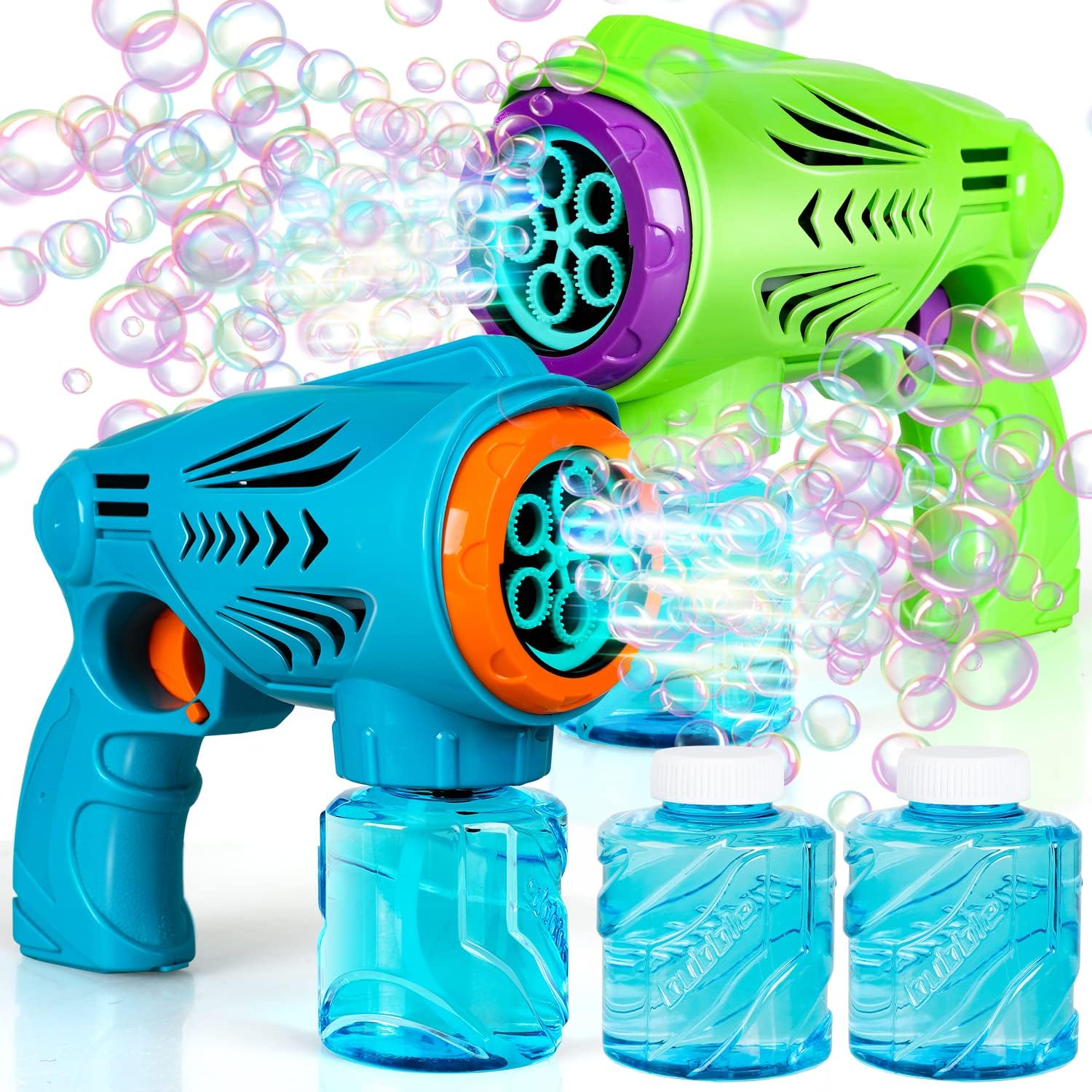 TOY Life 2 Pack Bubble Machine, Special Bubble Guns for Kids with Bubble Solutio...