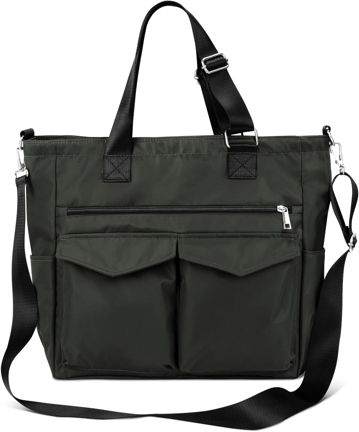Iioscre Tote Bag for Women Men, Waterproof Work Nylon Tote Bag with Adjustable S...