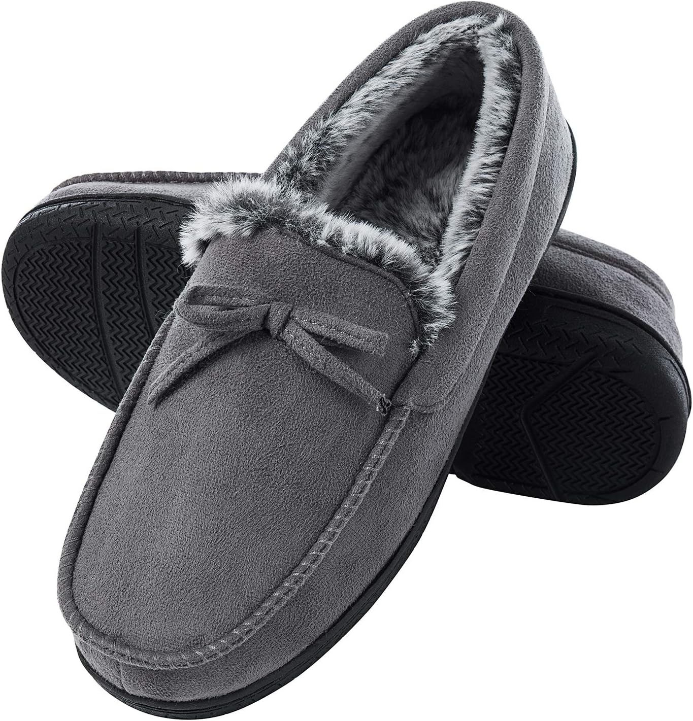 Affordable DL Indoor Outdoor Men-Moccasin-Slippers, Durable Suede Mens House Sli...