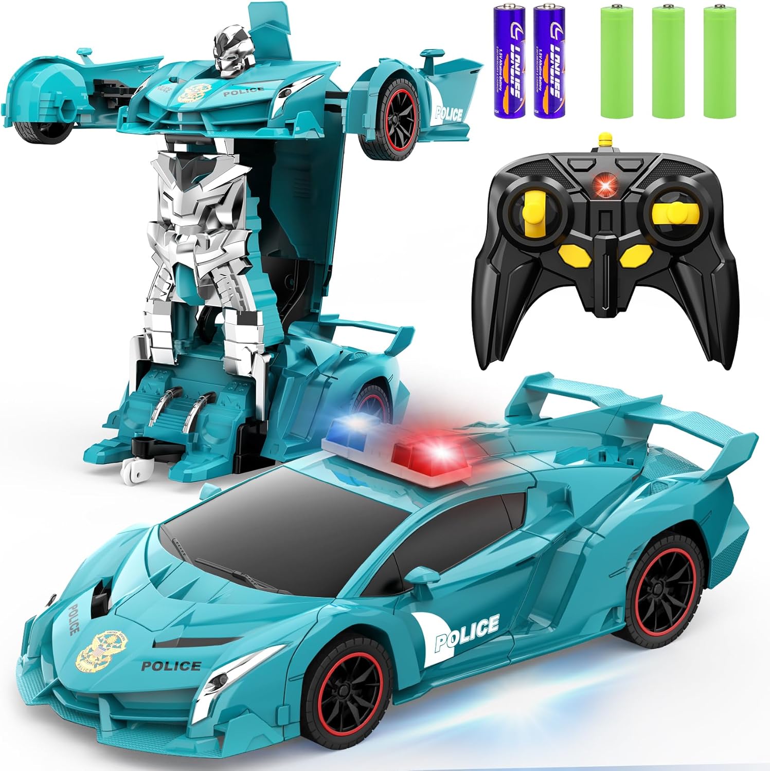 FDJ Transformer Remote Control Car, Special Falanse Jade Green RC Car, Innovativ...