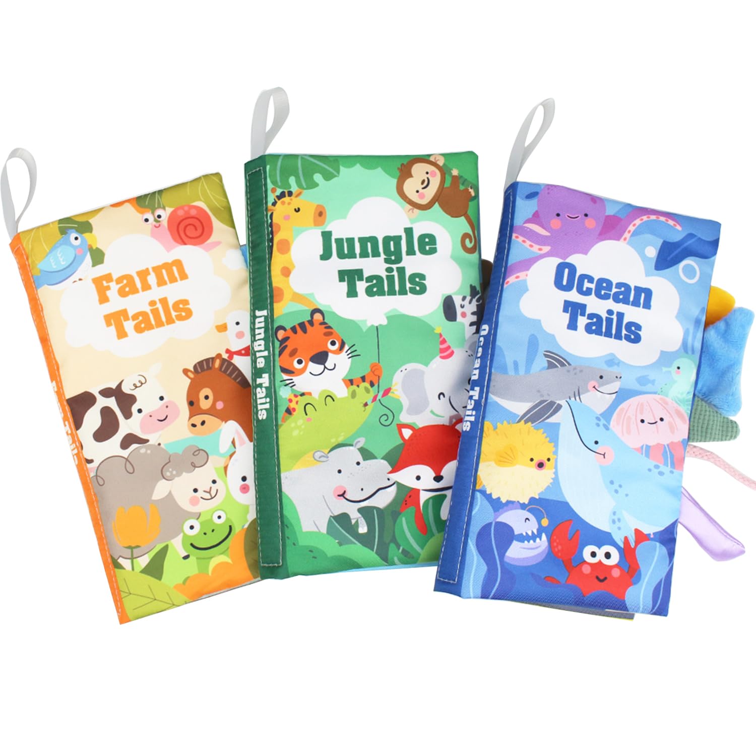 HONGID Baby Books 0-6 Months - 3PCS Montessori Toys for Babies 0-3-6-9-12-18 Mon...
