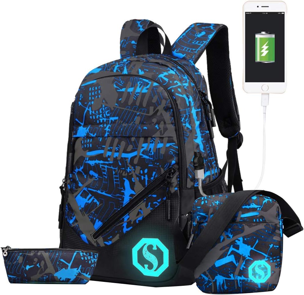 JiaYou Fashion School Bag Backpack, Unique Unisex School Bag for Boys and Girls,...