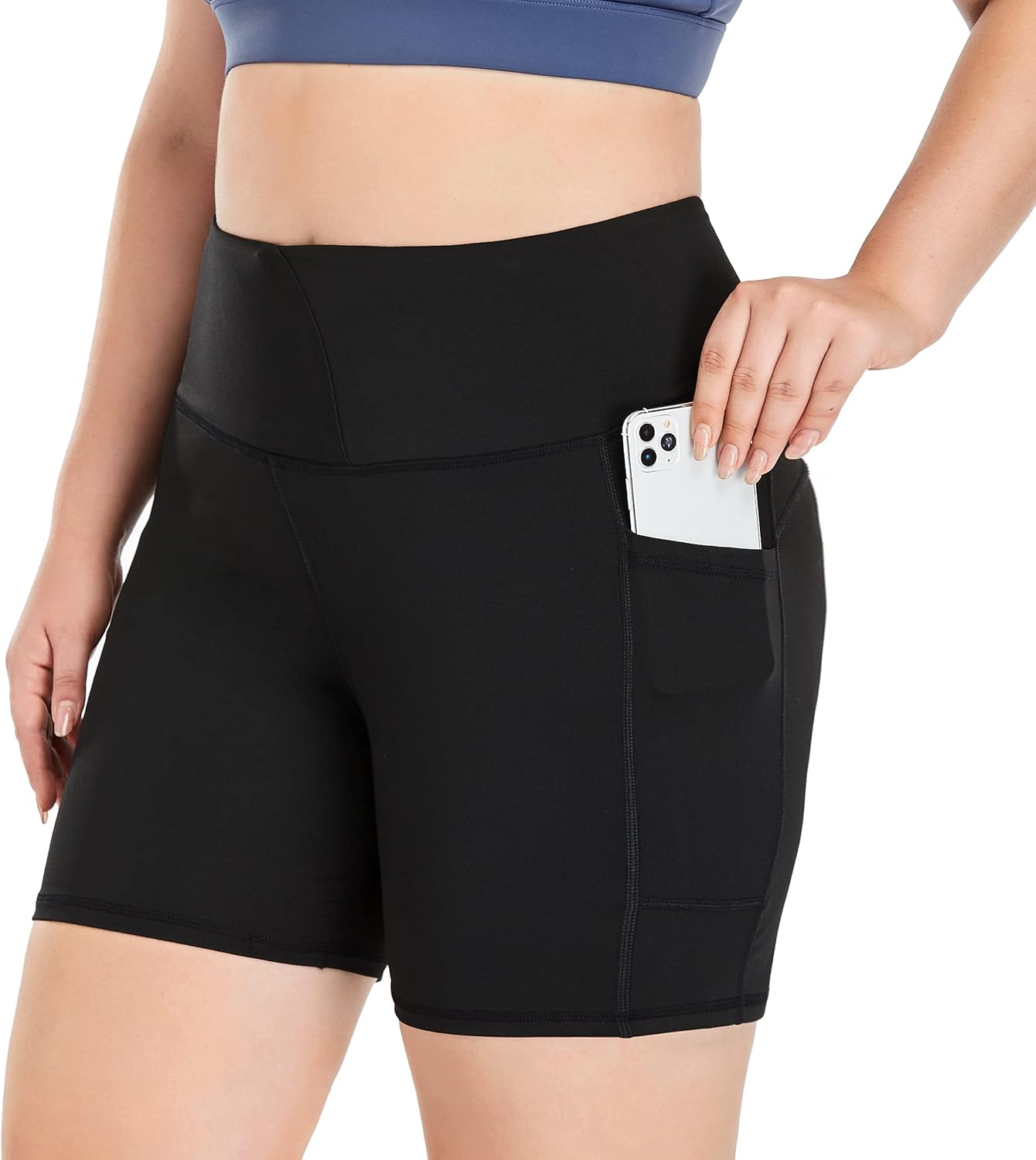 ZERDOCEAN Women's Plus Size Biker Shorts, Special High Waist Workout Shorts, Inn...