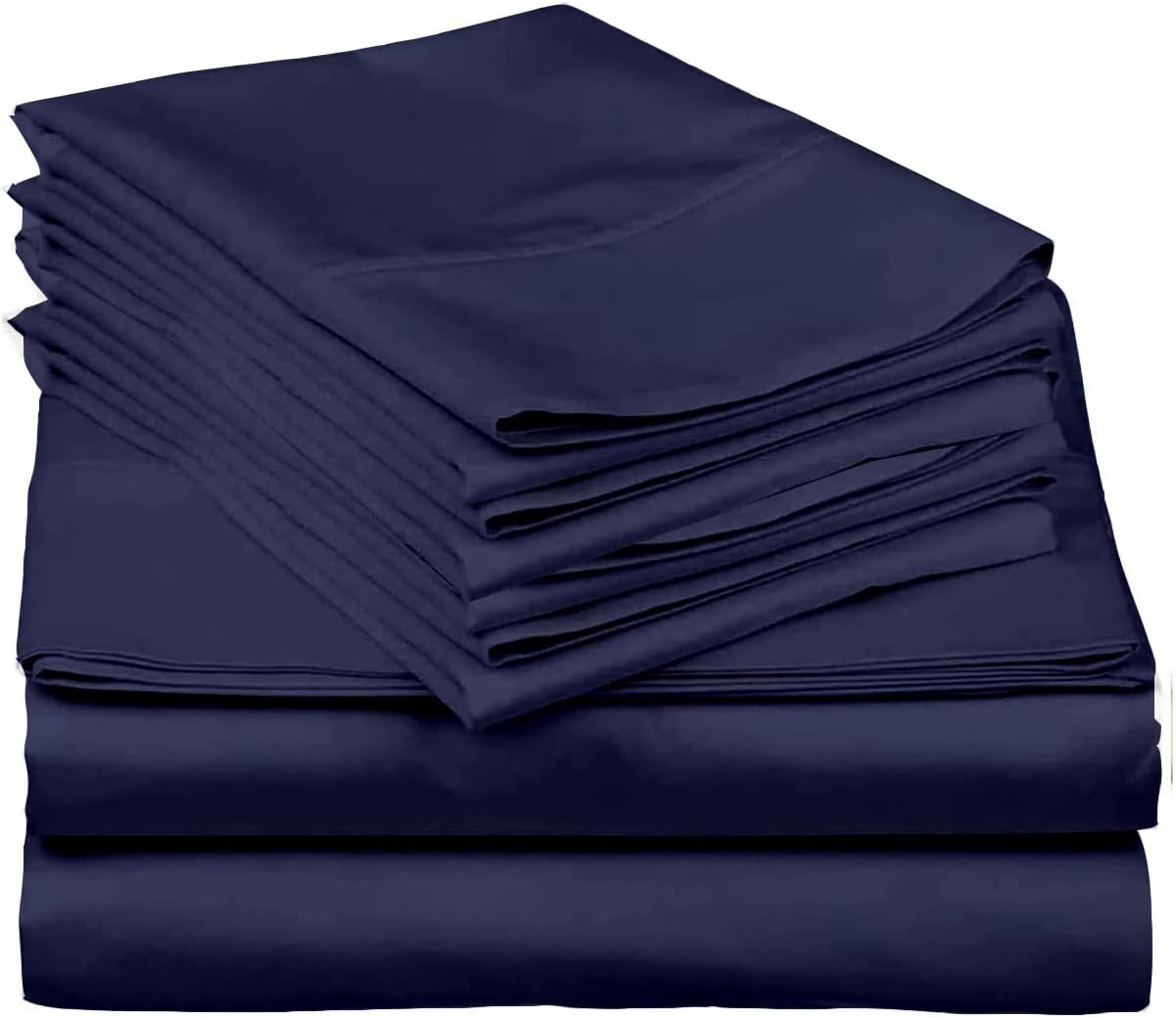 Microfiber RV Sheet Sets, 72x80 Camper King, Navy Blue, 6 Piece Set, RV King She...