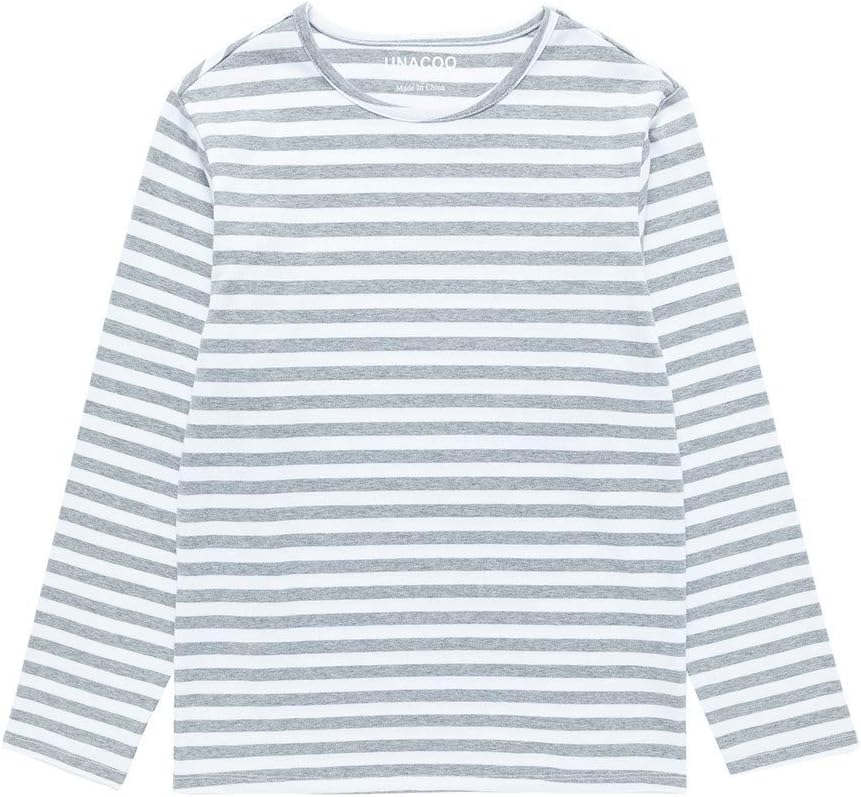 UNACOO Kids Long Sleeve Shirts Girls Shirts Boy's Cotton Long Sleeve Shirts Laye...