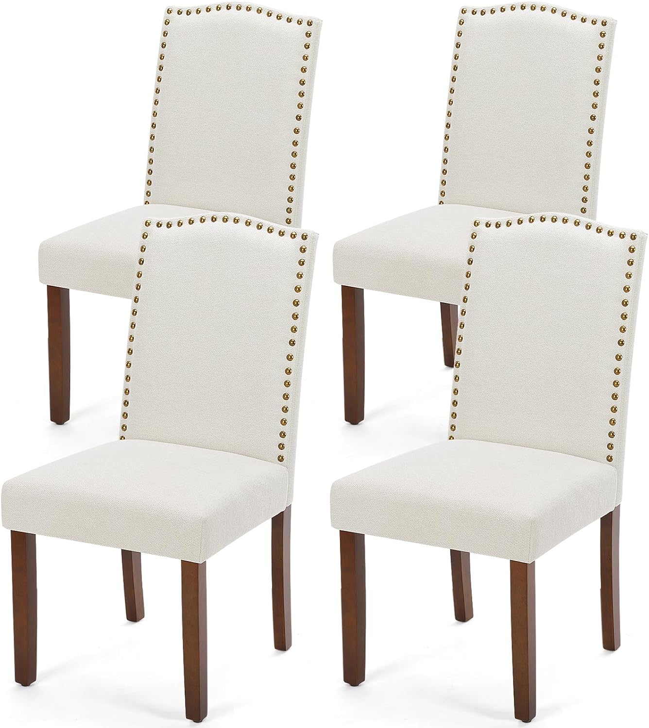 DUMOS Upholstered Dining Chairs Set of 4, Modern U...