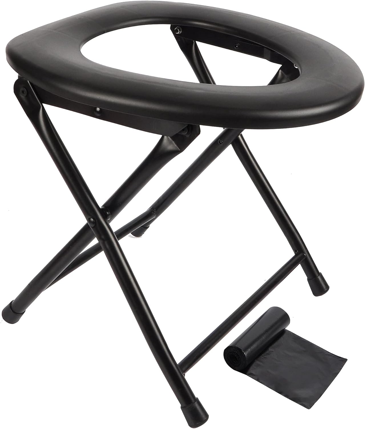 Portable Toilet Seat, Special Stainless Steel Emergency Toilet, Innovative Foldi...