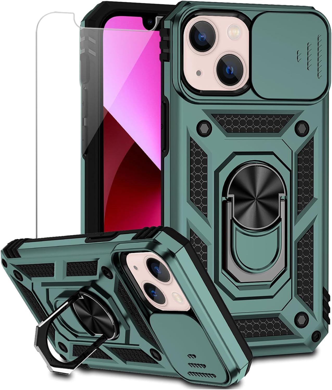Protective Phone Case for iPhone 13, Special iPhone 13 Case with Camera Lens Cov...