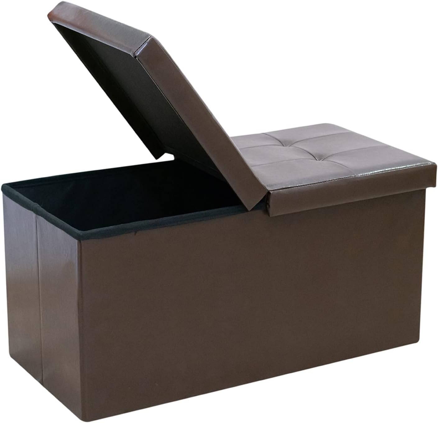 FSOBEIIALEO Storage Ottoman, Special Ottoman with Flipping Lids, Innovative Otto...