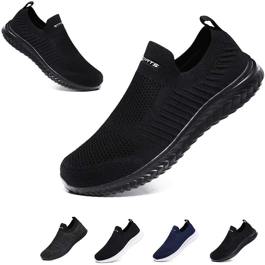 Mens Womens Slip On Trainers Casual Nordic Walking Shoes Breathable Running Shoe...