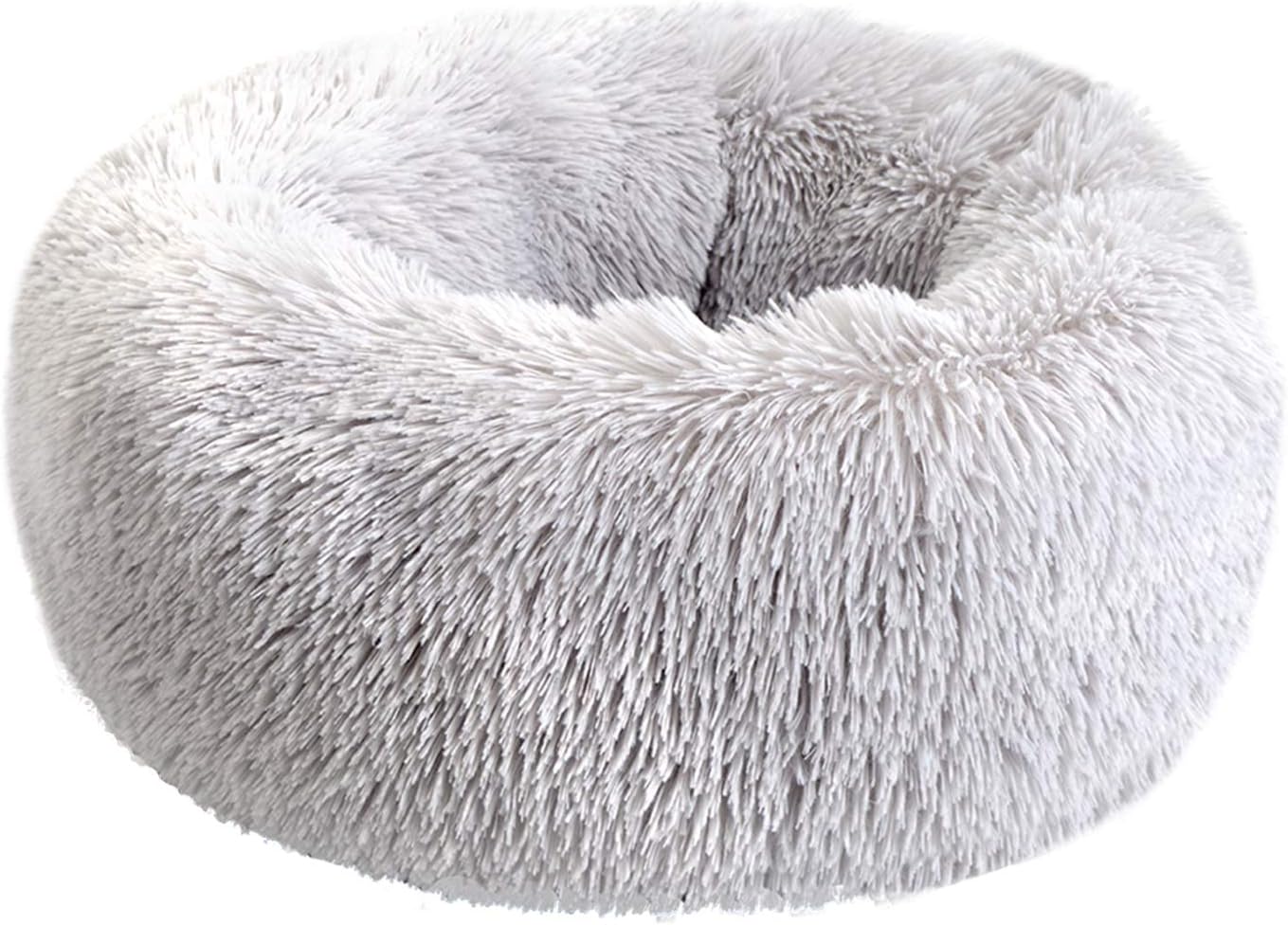 Calming Dog Bed, Special Cozy Soft Round Dog Beds for Medium Large Dogs, Innovat...