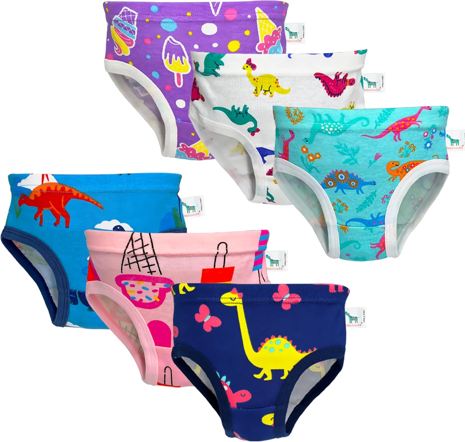 Underwear for Girls, High-Quality 100% Cotton Toddler Girl Underwear, Comfortabl...