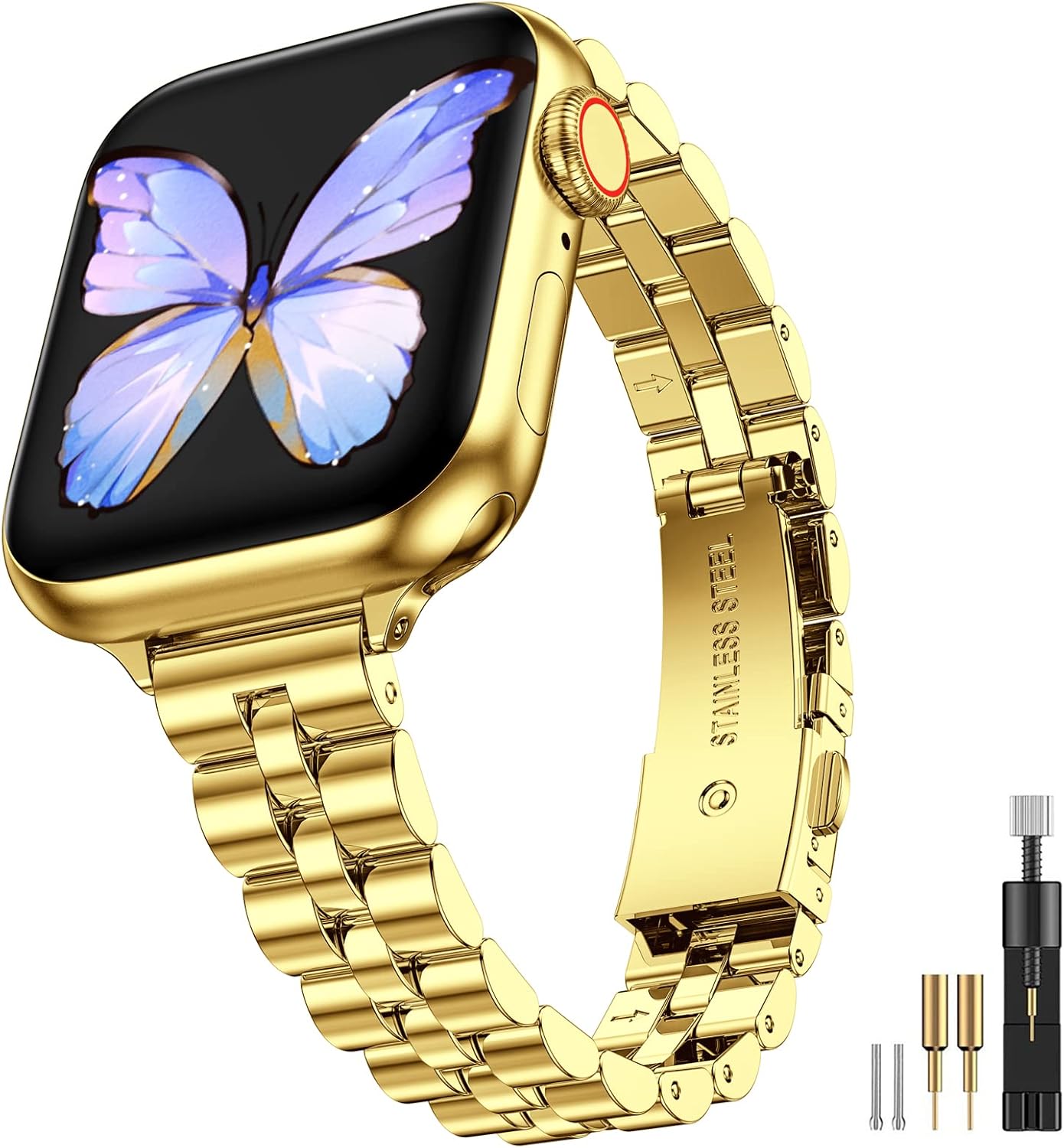 MioHHR Slim Metal Bands, Special Apple Watch Strap Compatible with Ultra 2 1(49m...