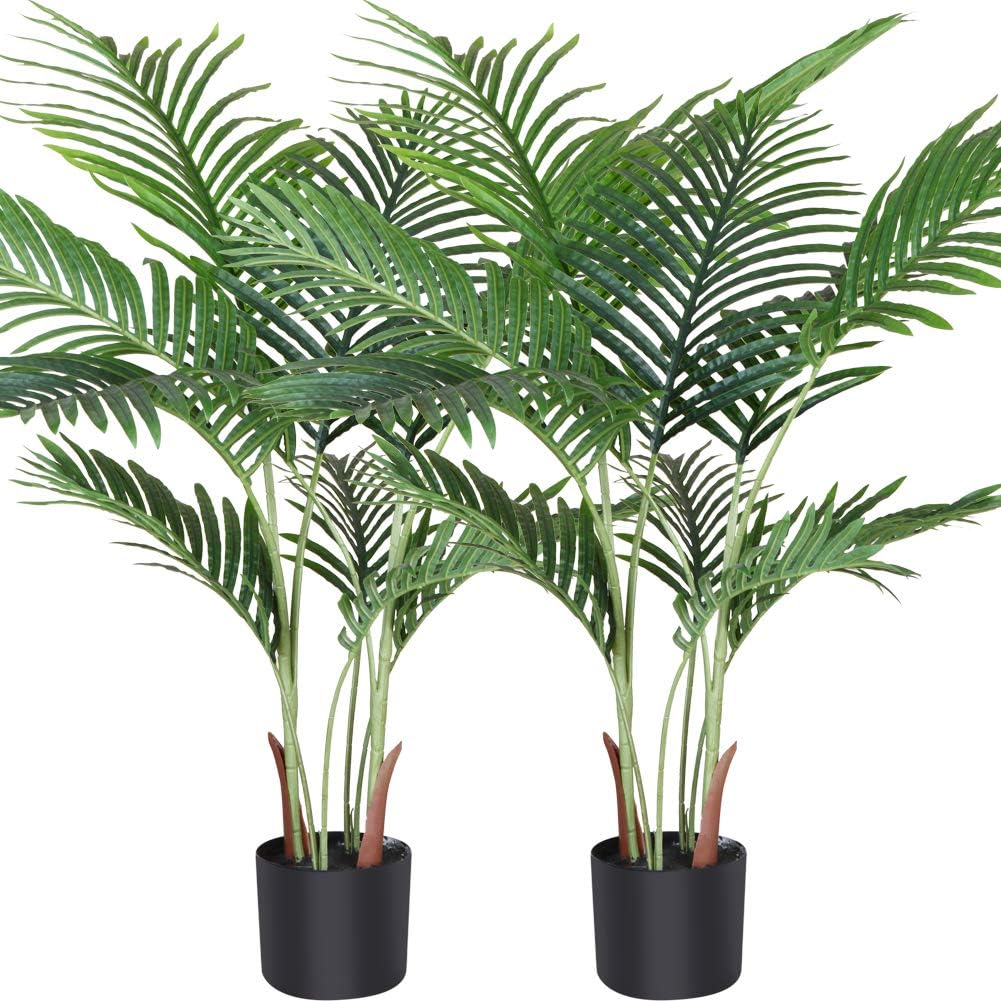Fopamtri Artificial Areca Palm Plant 3.6 Feet Fake...