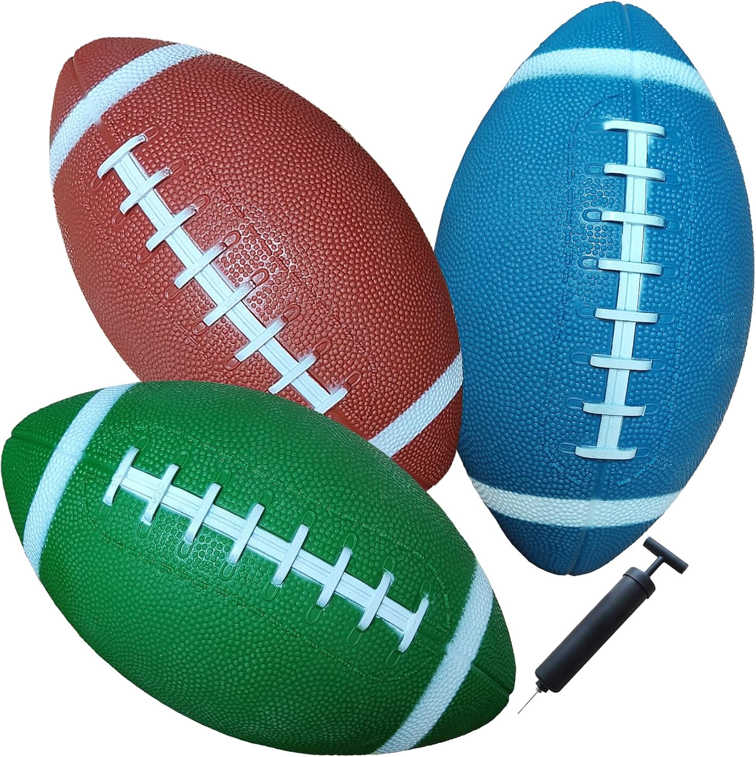 AppleRound 3-Pack 8-Inch Waterproof Footballs for Pool Beach Backyard - Ideal fo...