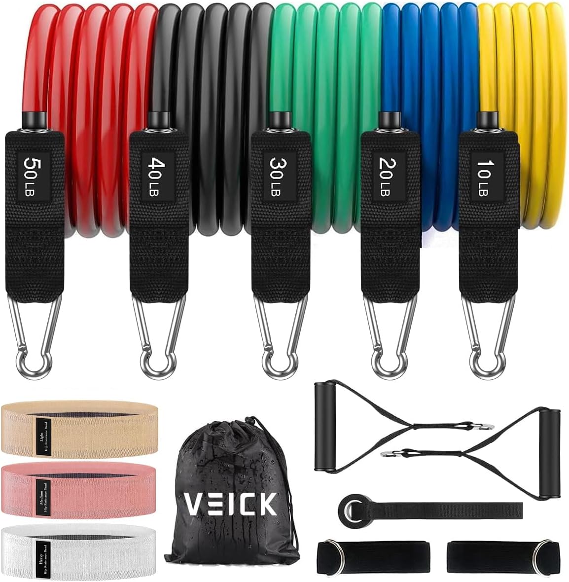 VEICK Resistance Bands, Exercise Bands, Workout Bands, Resistance Bands for Work...