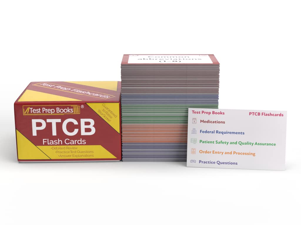 PTCB Exam Study Cards, Special PTCB Exam Prep 2024-2025 with Practice Test Quest...