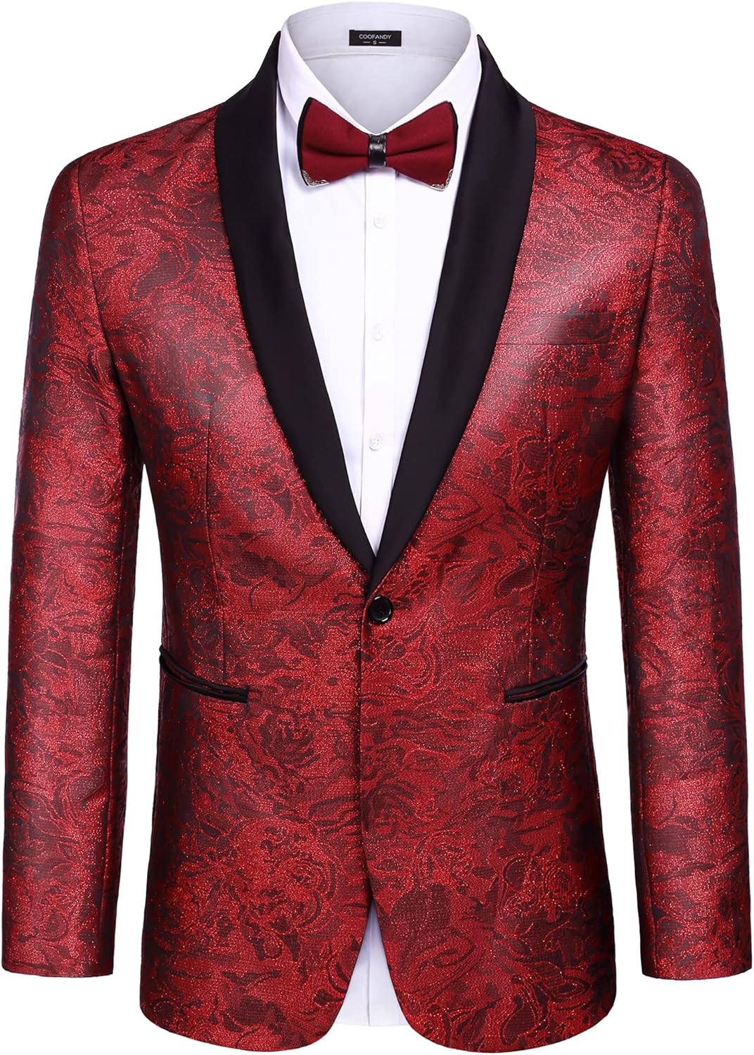 COOFANDY Men's Tuxedo Jacket Slim Fit Shawl Lapel Blazer Suit Jackets for Party...