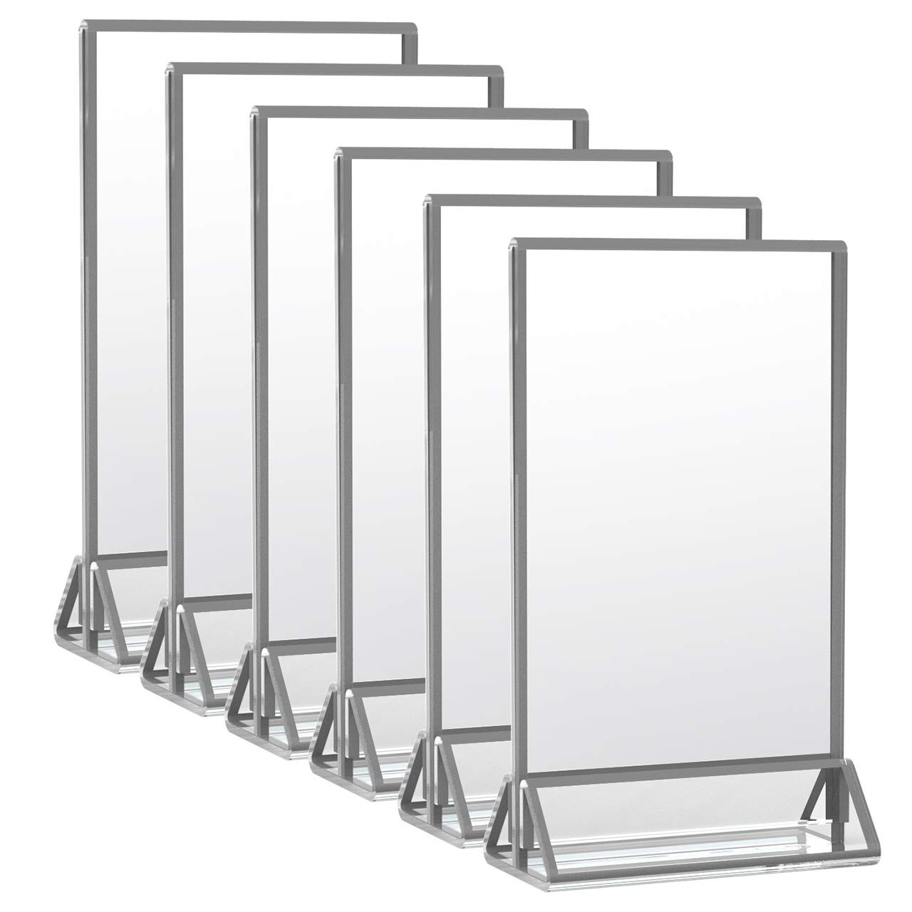 HIIMIEI 8.5x11 Clear Acrylic Double Sided Frames Wedding Table Numbers Holders D...