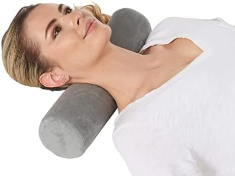 AllSett Health Cervical Neck Roll Memory Foam Pillow, Bolster Pillow, Round Neck...